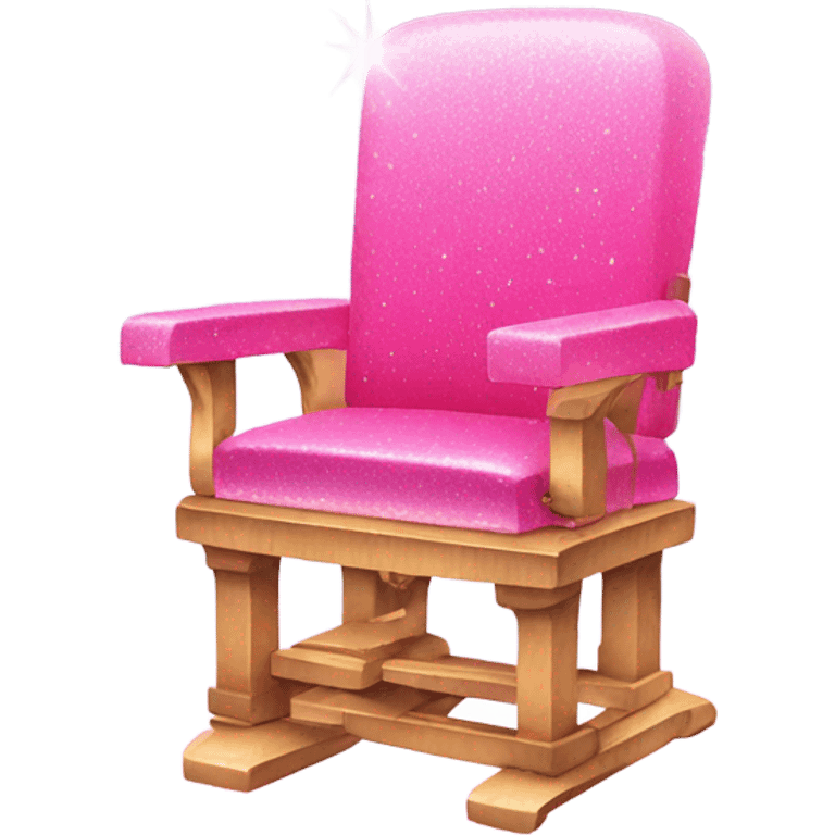 Pink ombre electric-chair with glitter emoji