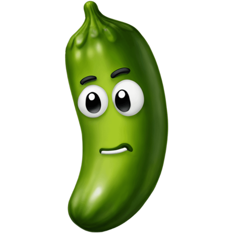 pickle with a face emoji