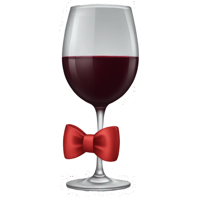 Red wine bow emoji