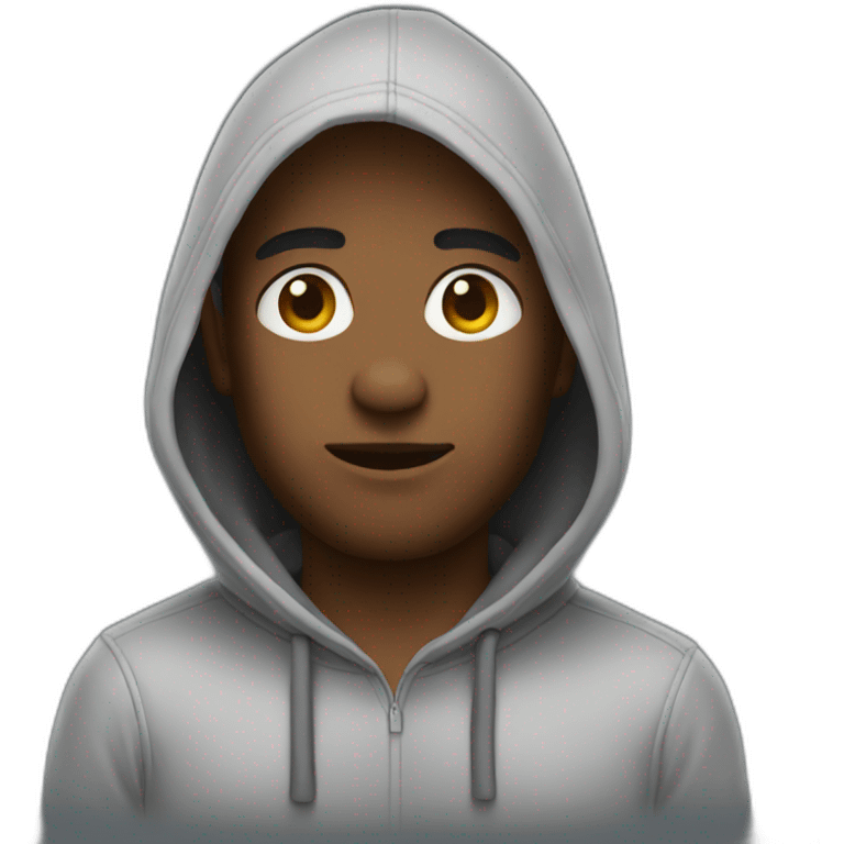 Men with hoodie emoji