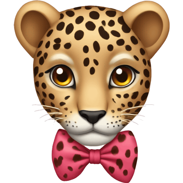 Leopard with bow  emoji