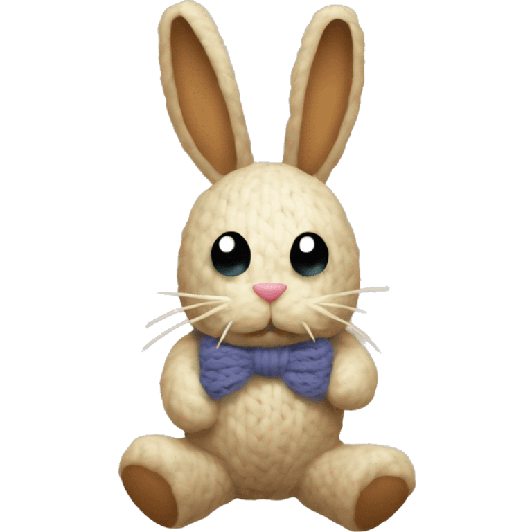 yarn bunny with a bow emoji