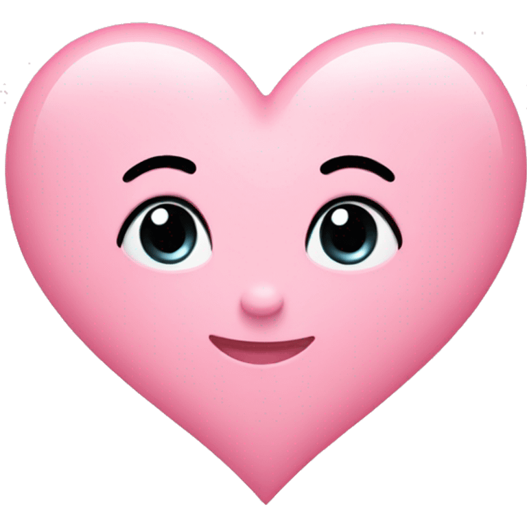 Baby pink heart with a bow emoji