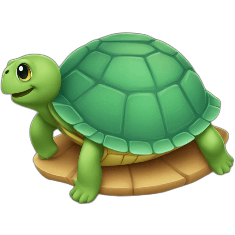 Chat sur tortue emoji