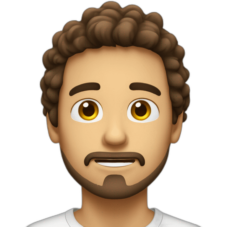 Amazed person, Latino_guy, brown_hair, -shaggy hair, -straight_hair, goatee, pierced nose emoji