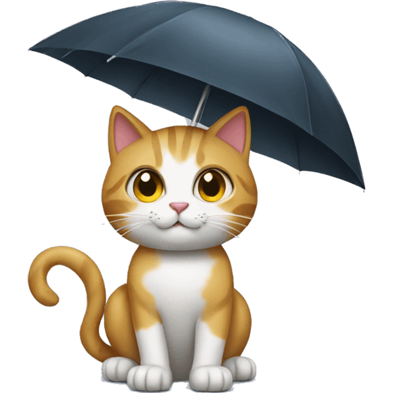 Cat with umbrella  emoji