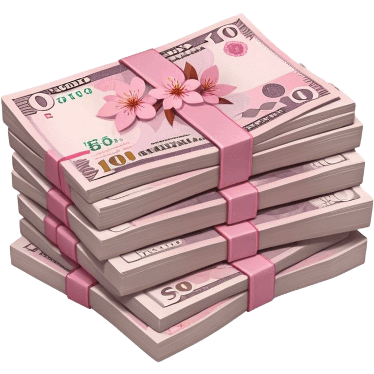 Sakura banknotes emoji