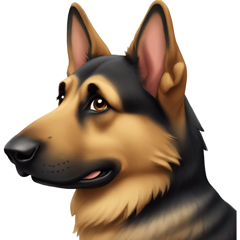 German shepherd long dog emoji