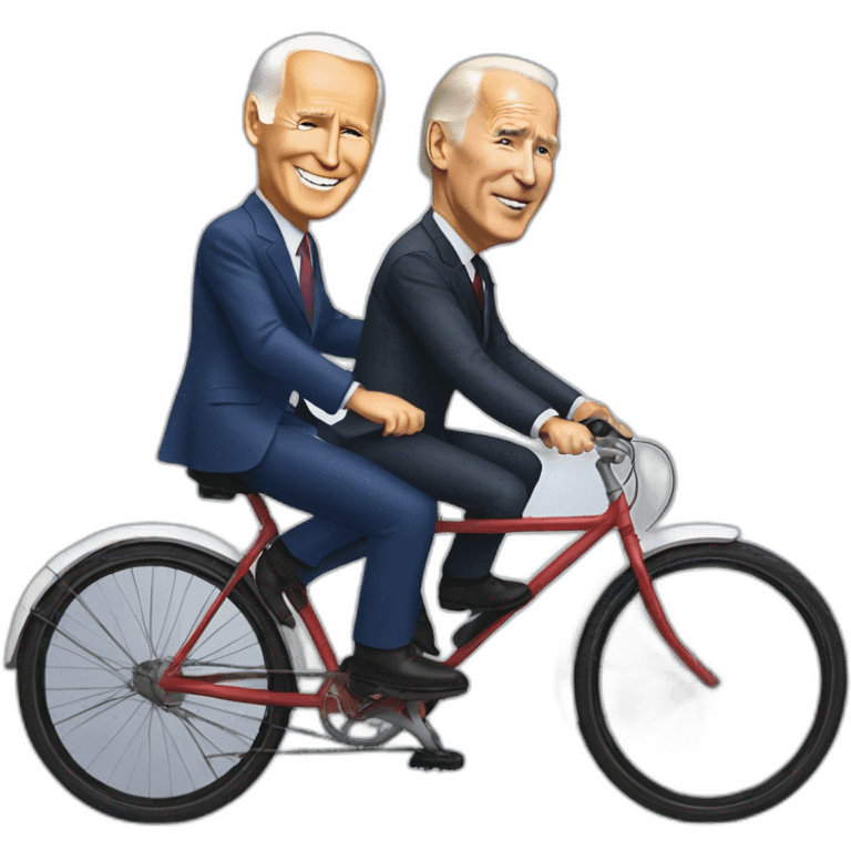 Biden,Putin riding bicycle emoji