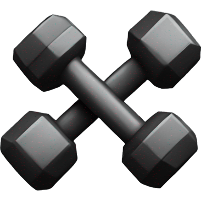 A smart dumbbell emoji