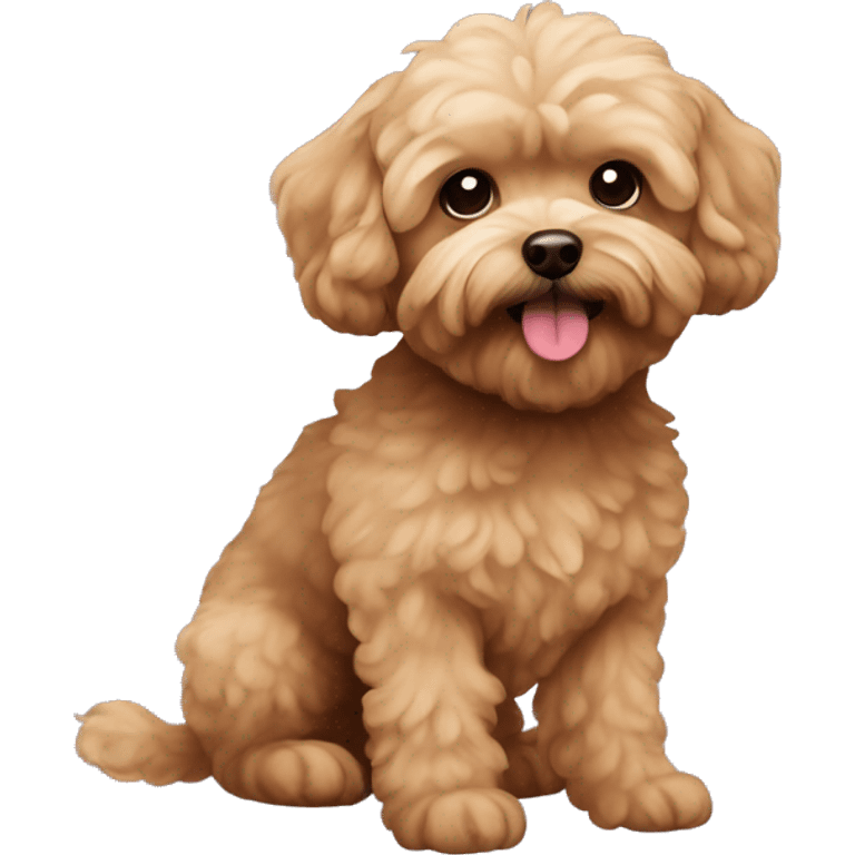 Brown maltipoo emoji