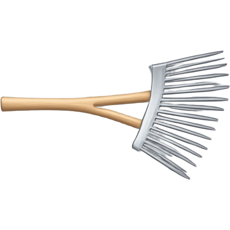 A garden rake emoji