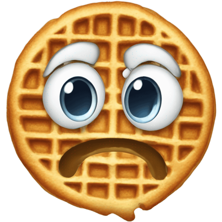 Waffle with face surfing emoji