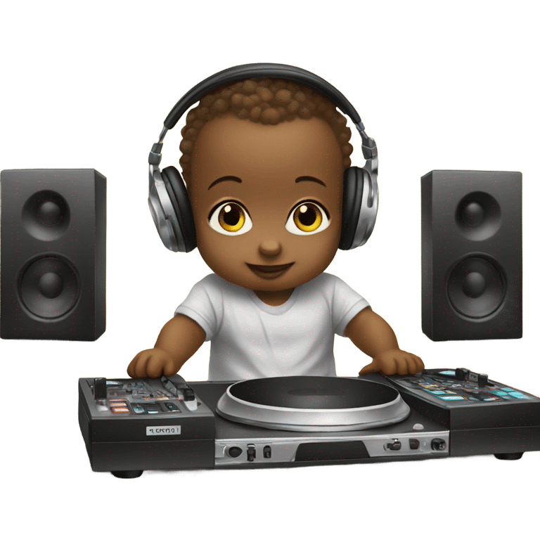 Baby playing DJ  emoji