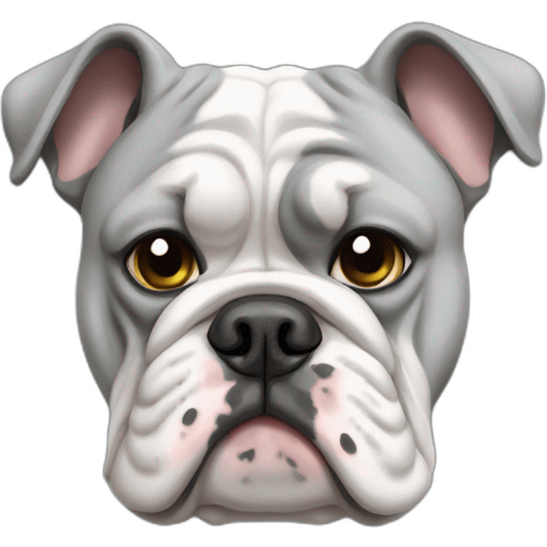 bulldog french grey emoji