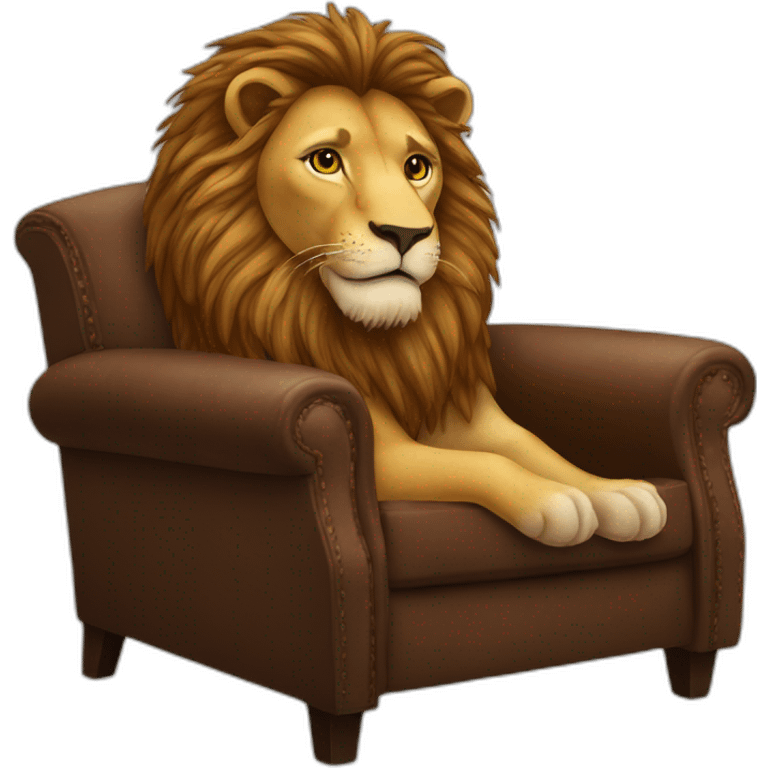 Lion on a recliner emoji