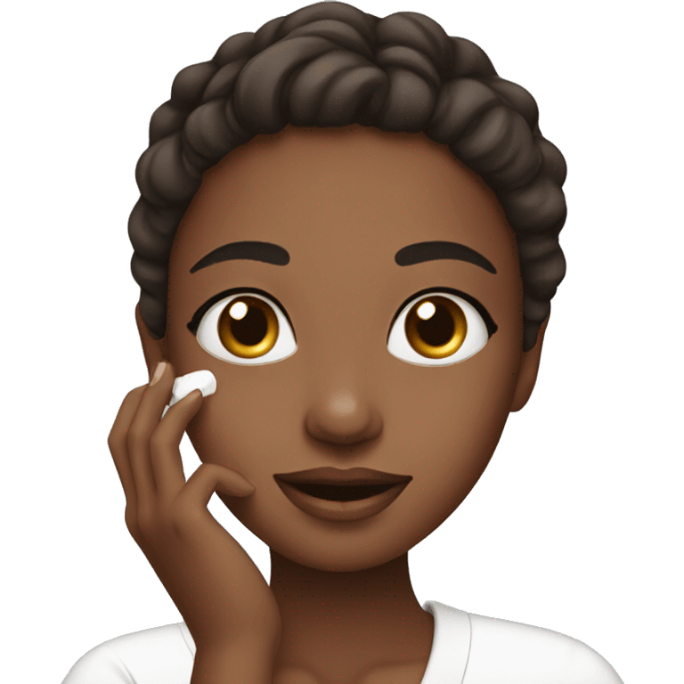 Girl doing her skincare  emoji