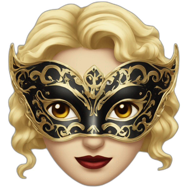 Masquerade mask lady emoji