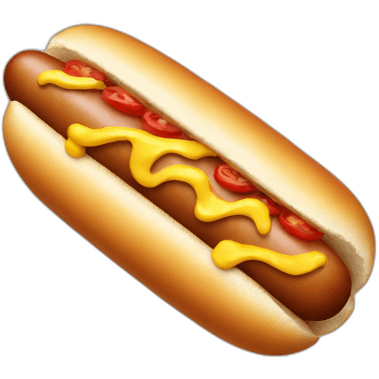 Juicy hot dog emoji