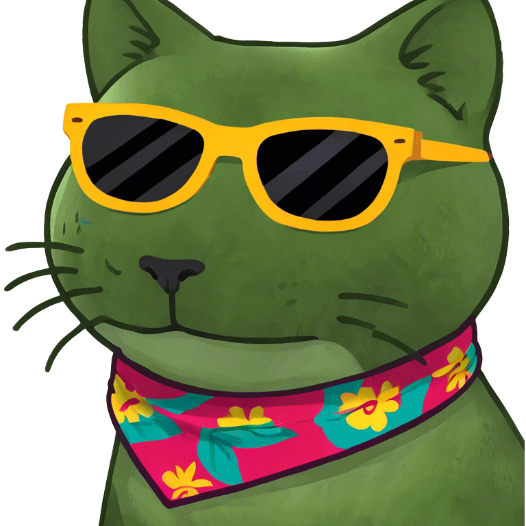 Cat with sunglasses emoji