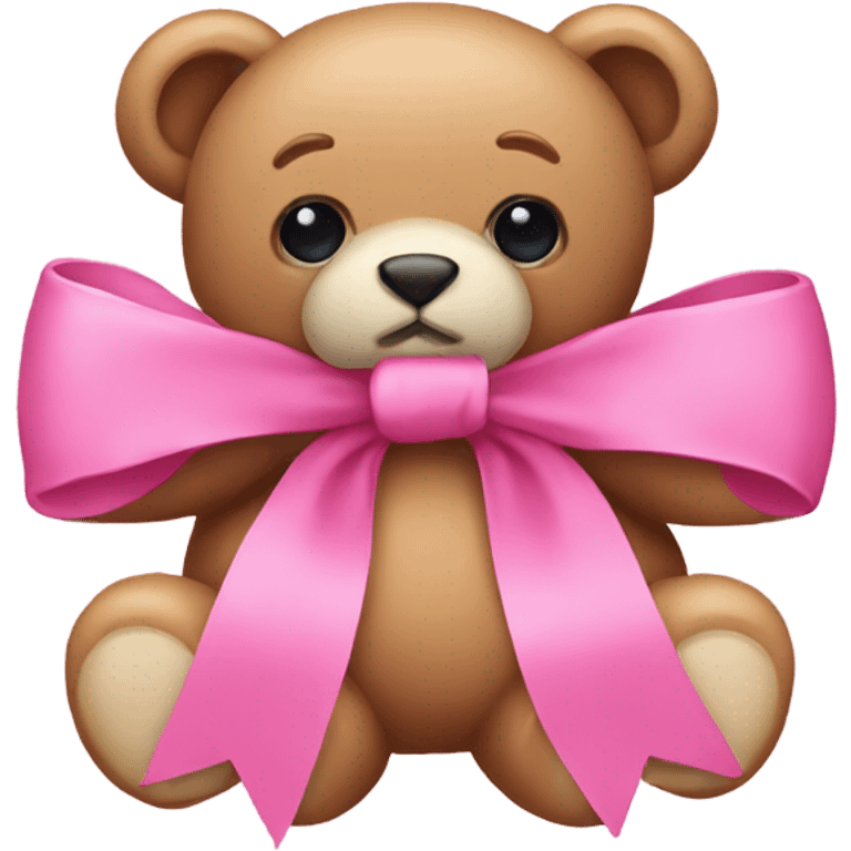 pink bow + teddy bear emoji