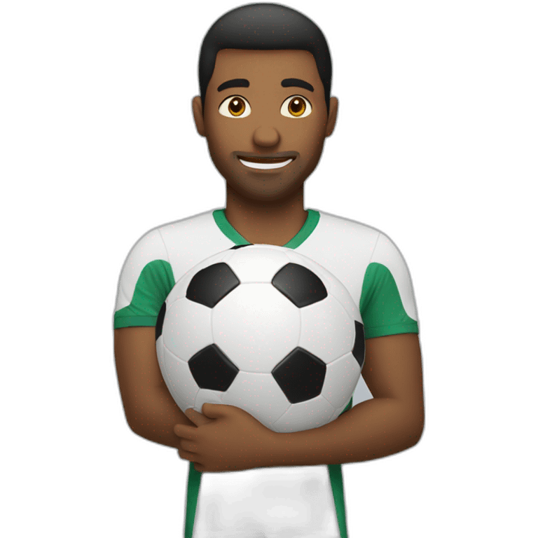 man Holding Soccer Ball emoji