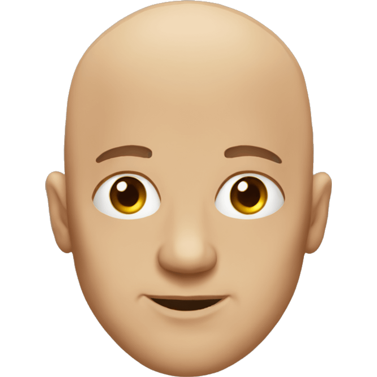 Bald man with eyes emoji