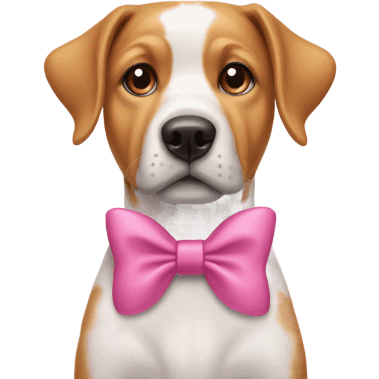 dog with pink bow emoji