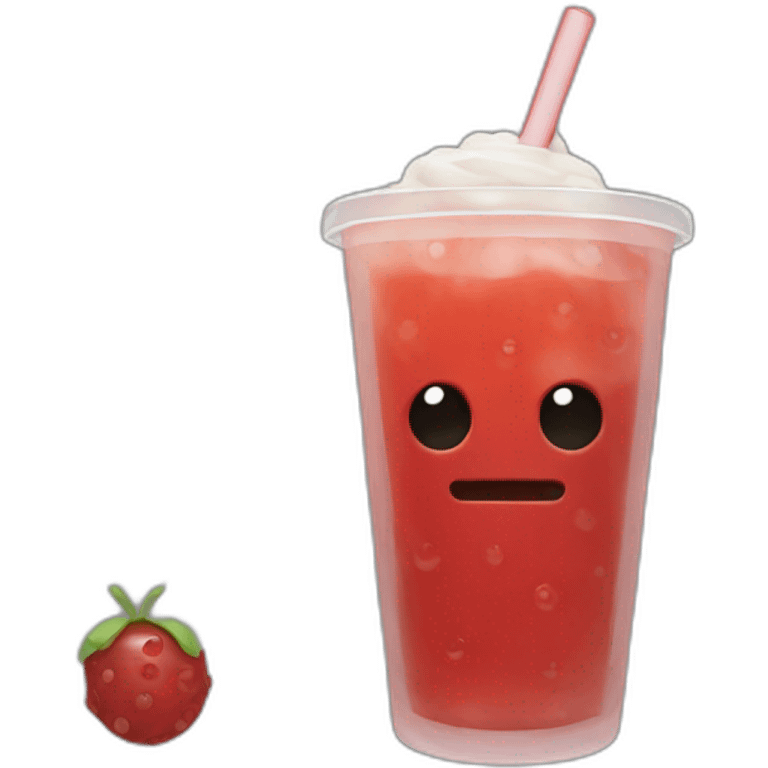 Red boba emoji