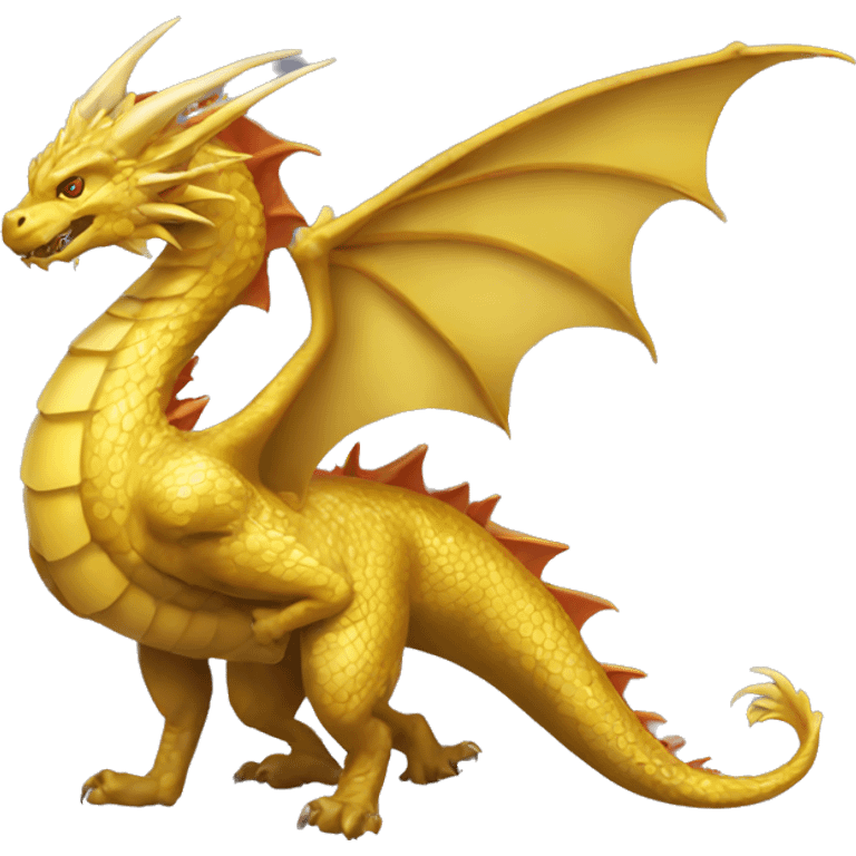 dragón dorado emoji