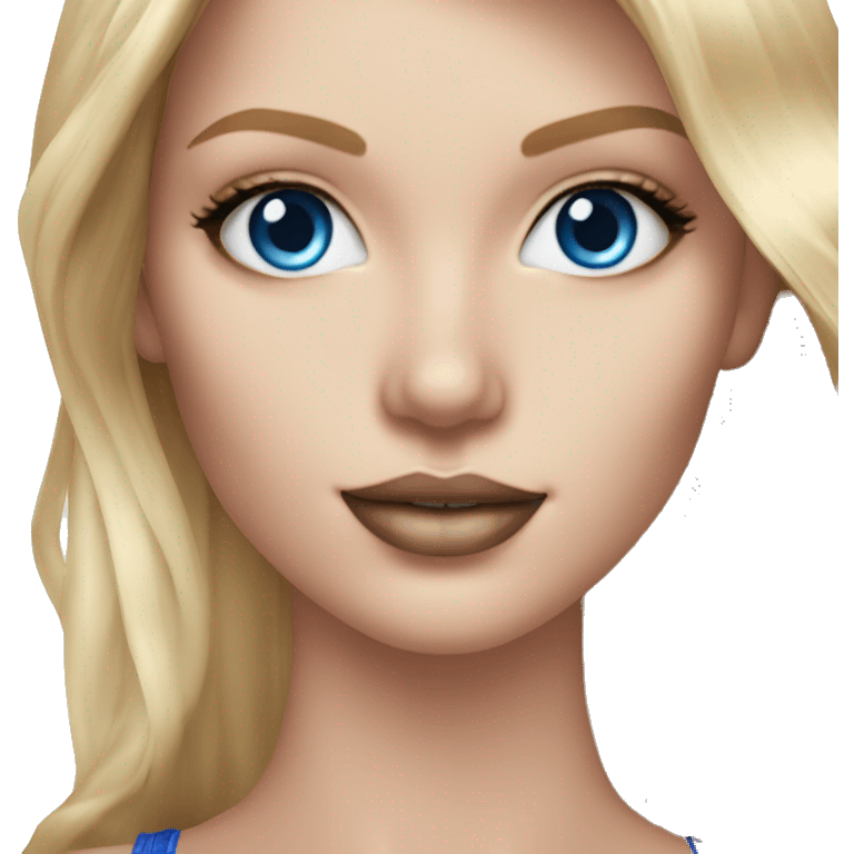 Realistic victoria secret model blonde blue eyes  emoji