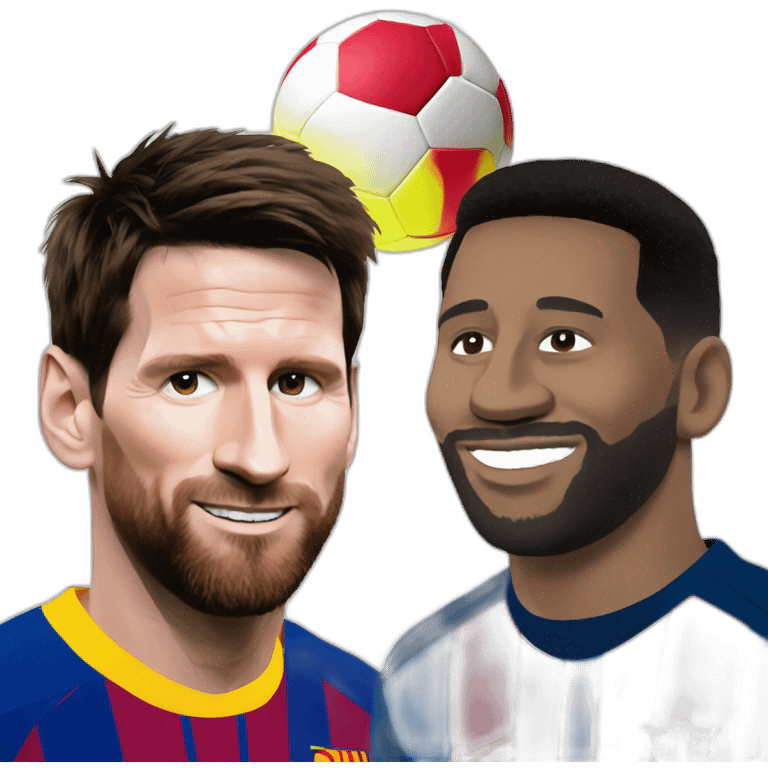 Messi avec Macron emoji