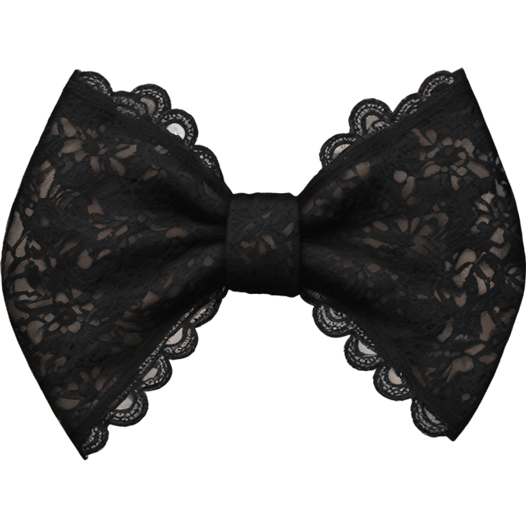 black lace bow emoji