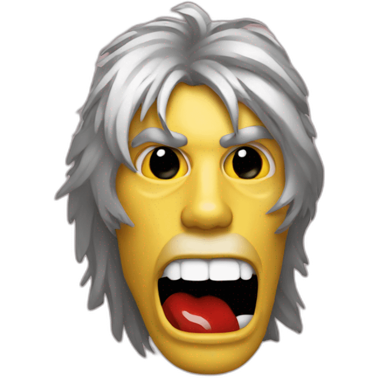 Rolling Stones logo chrome emoji