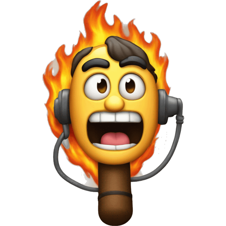 Telefono che va fuoco emoji