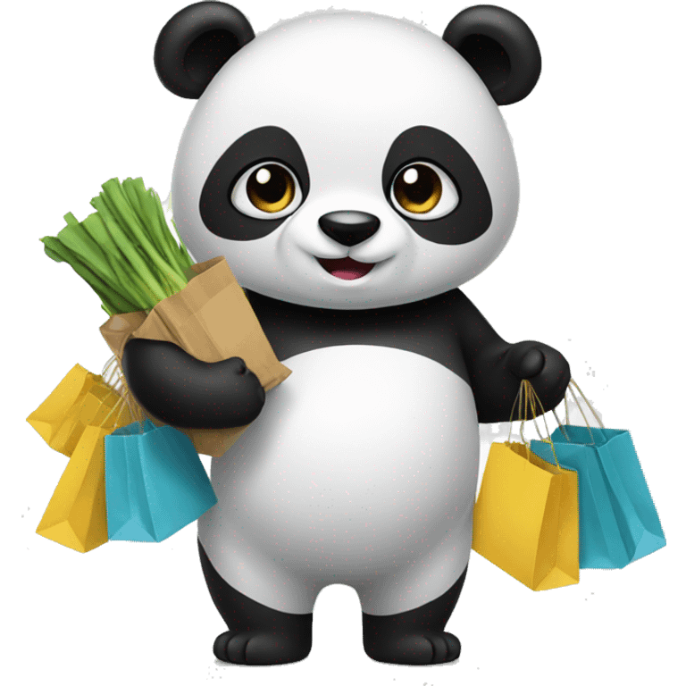 Panda shopping emoji