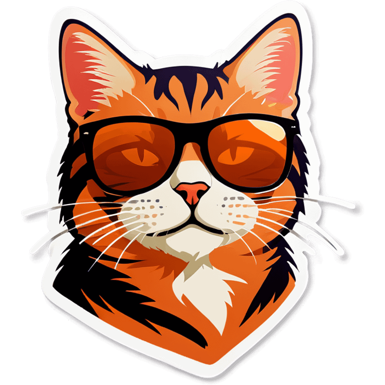 Cat with sunglasses emoji