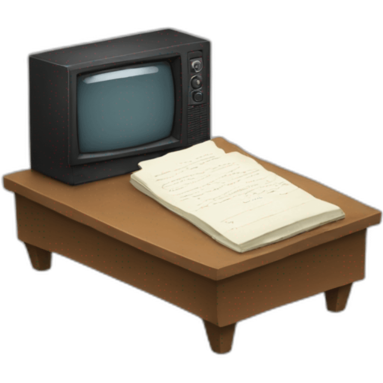 the writing the end in a tv emoji