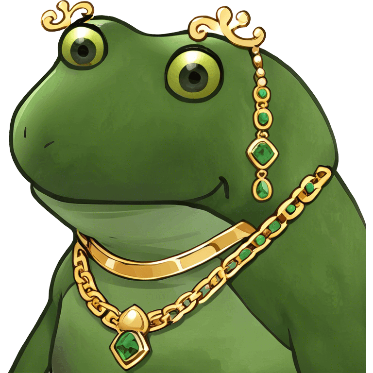 gold based swag  frog lady emoji