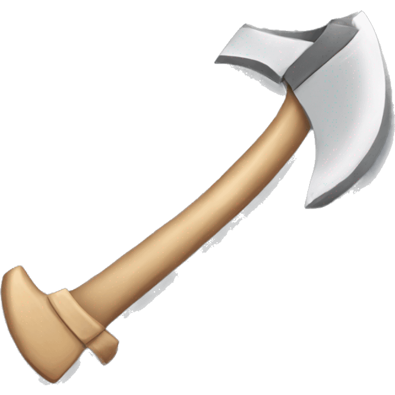 axe with a beige bow tied on the handle emoji