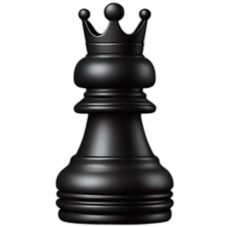 chess piece King black with smiley face emoji