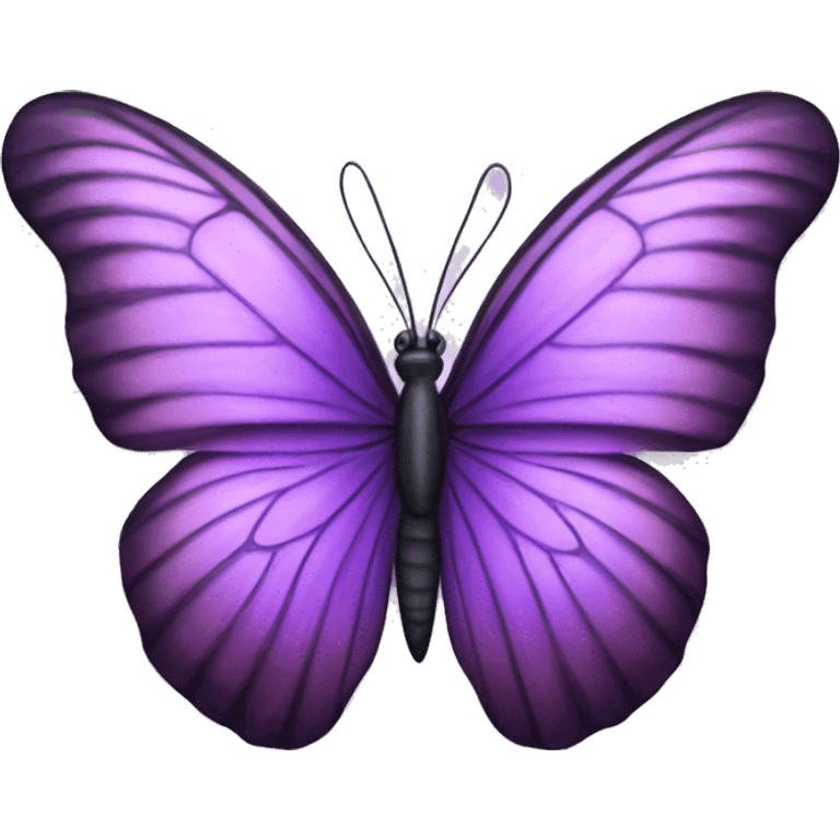 Realistic purple butterfly emoji