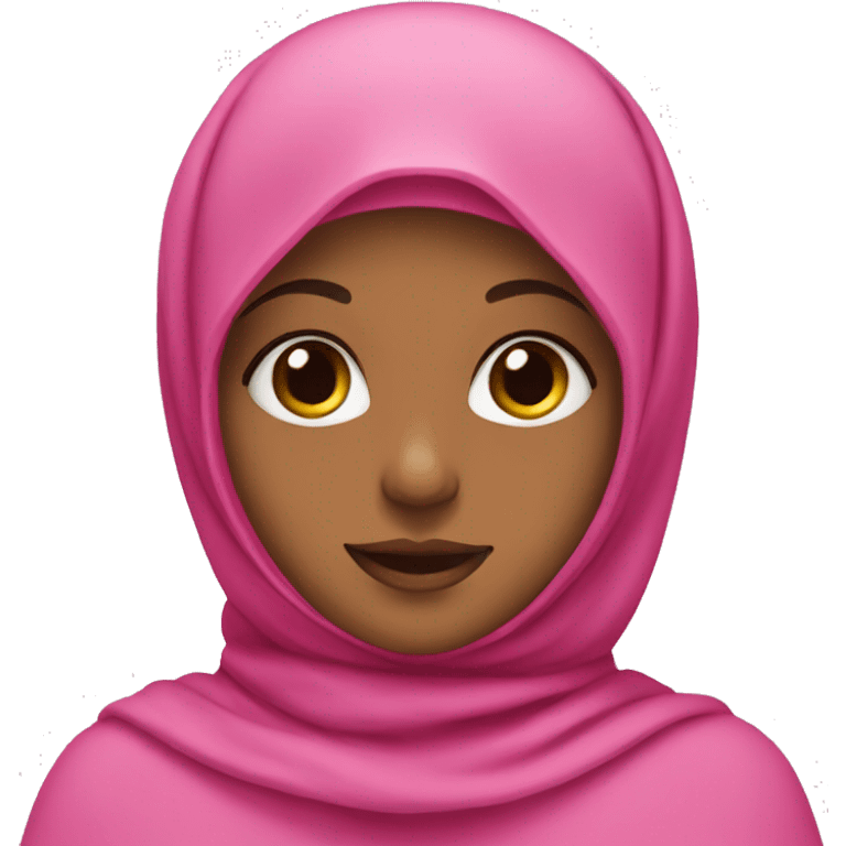 A girl with a pink hijab emoji