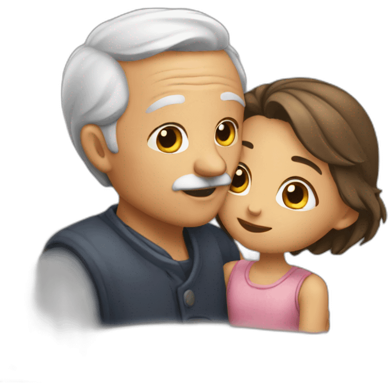 Girl in love with an old man emoji