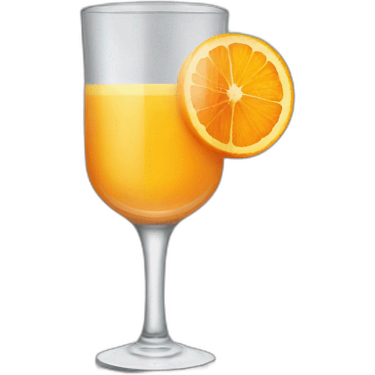 A glass of orange juice emoji