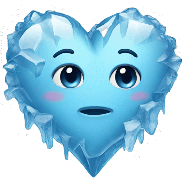 Ice heart emoji