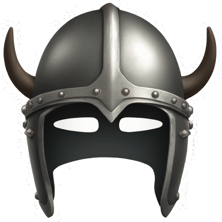 scandinavian helmet with silver horns emoji