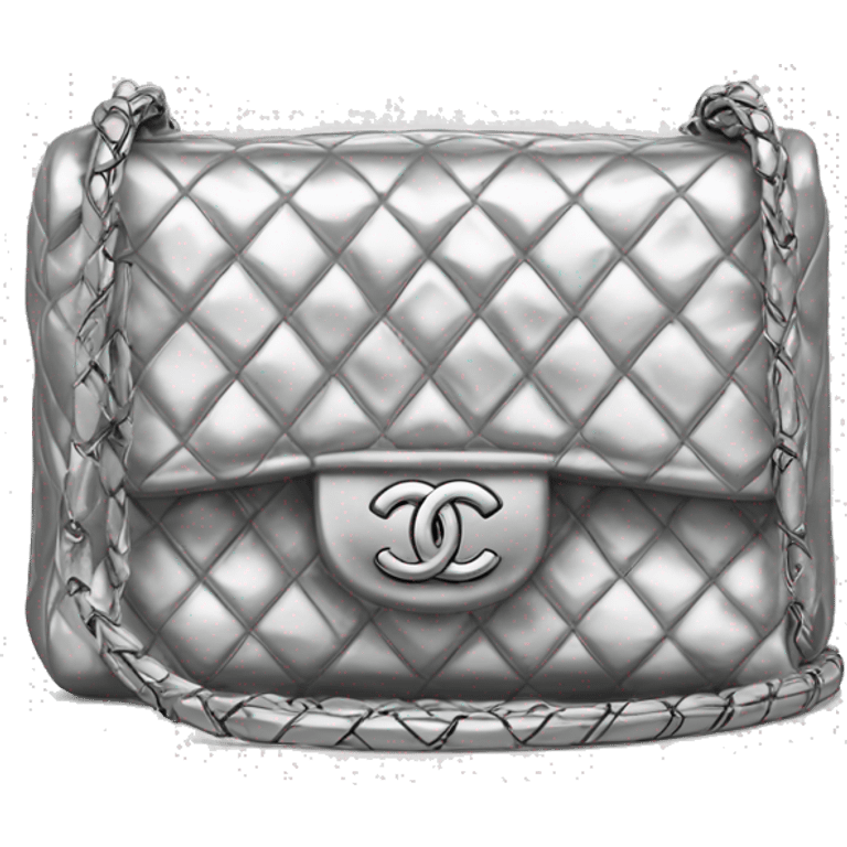 chanel bag silver emoji