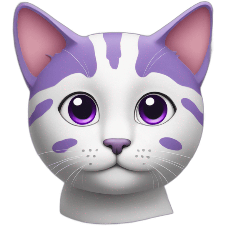 Purple curious cat emoji