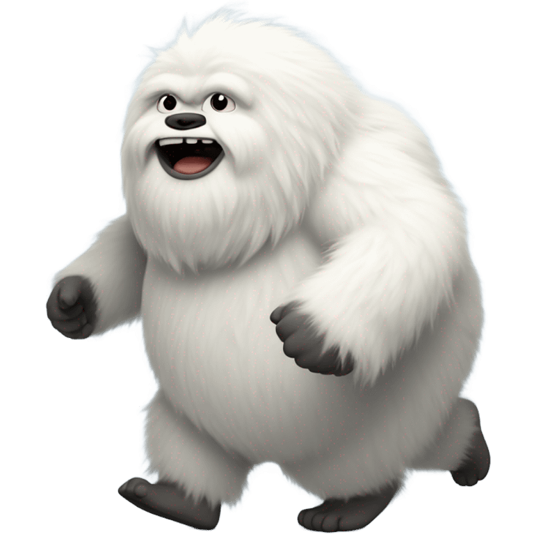 fat yeti running emoji